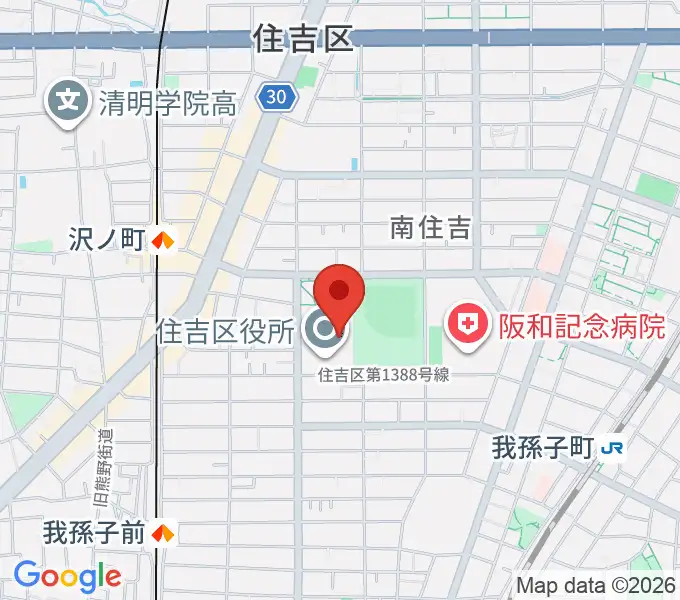 錦秀会 住吉区民センターの地図