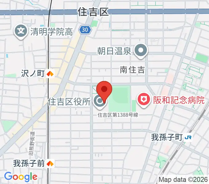 錦秀会 住吉区民センターの地図