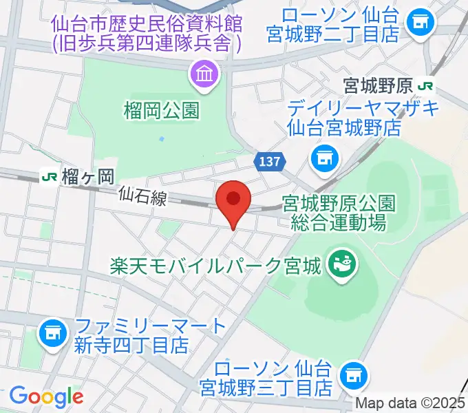 ギターハウスフレットの地図