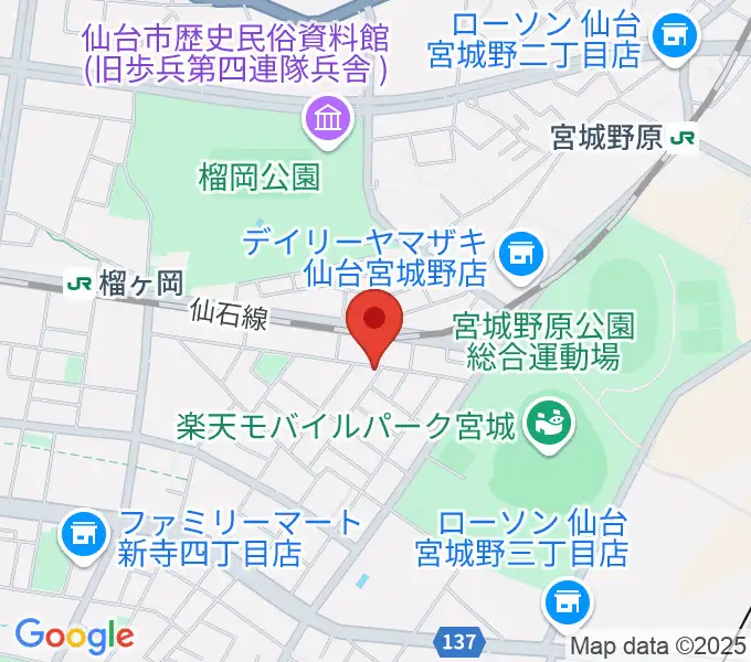 ギターハウスフレットの地図