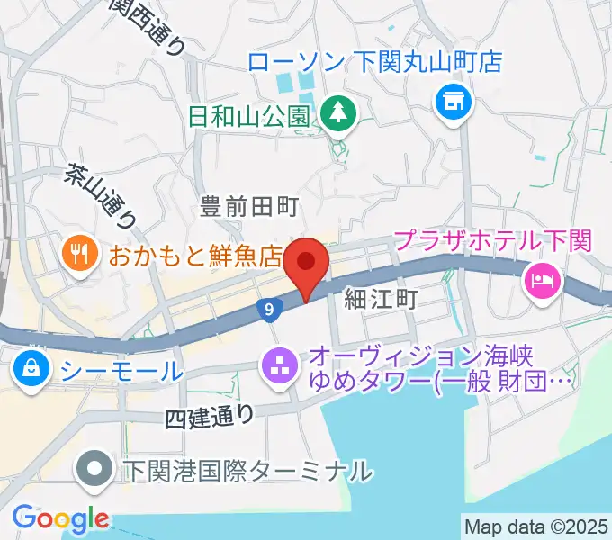 下関市生涯学習プラザ ドリームシップの地図