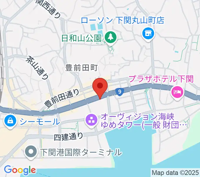 下関市生涯学習プラザ ドリームシップの地図