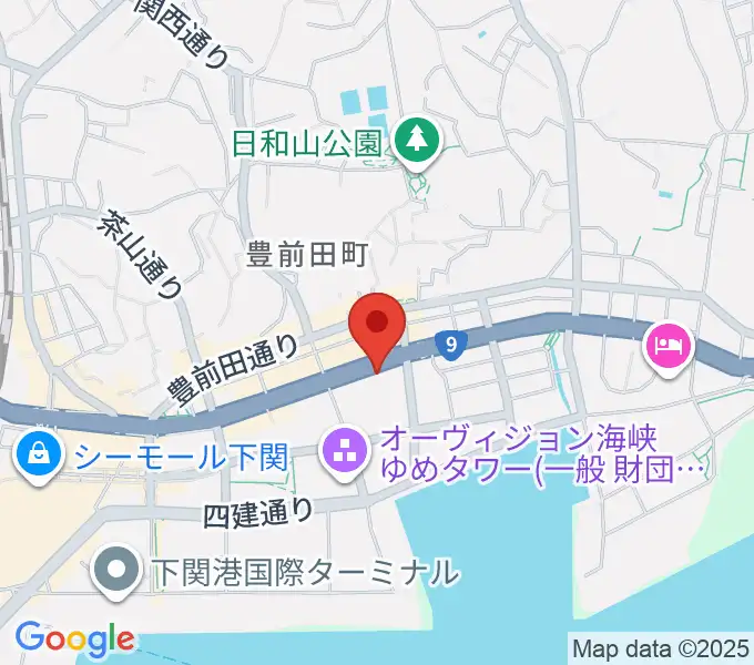 下関市生涯学習プラザ ドリームシップの地図