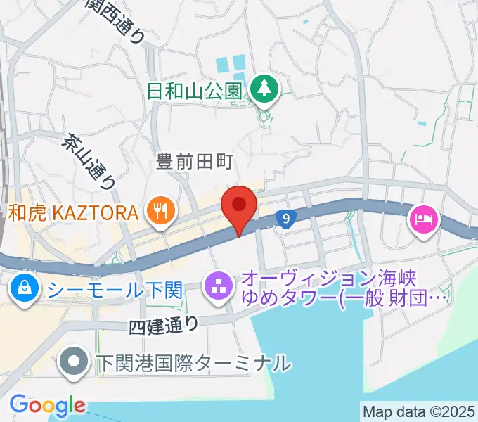 下関市生涯学習プラザ ドリームシップの地図