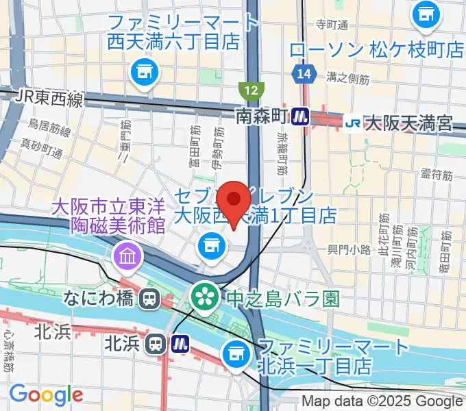 ヒビキミュージックサロン リーヴズの地図