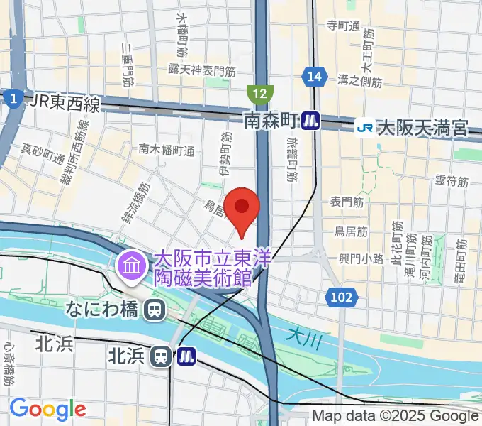 ヒビキミュージックサロン リーヴズの地図