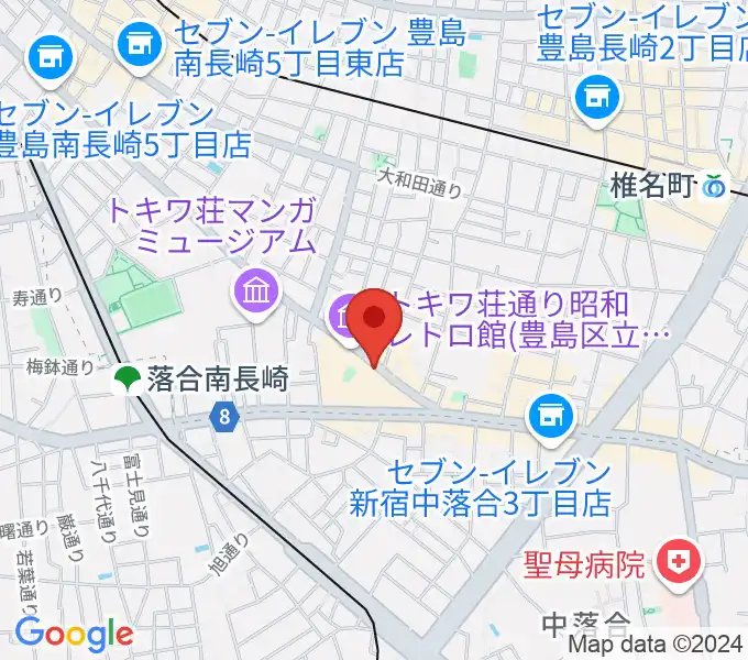 落合南長崎クラフトマンスタジオの地図