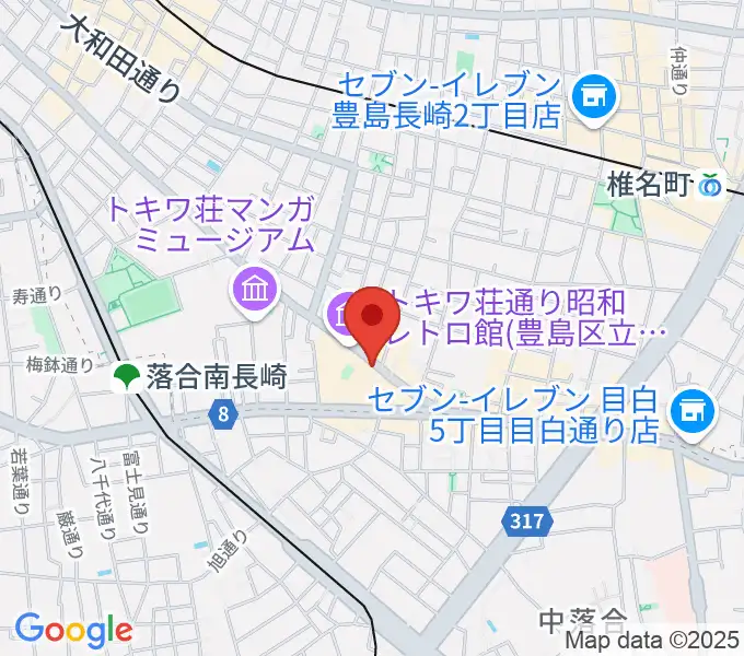 落合南長崎クラフトマンスタジオの地図