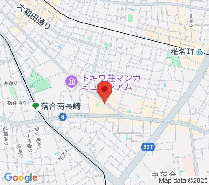 落合南長崎クラフトマンスタジオの地図