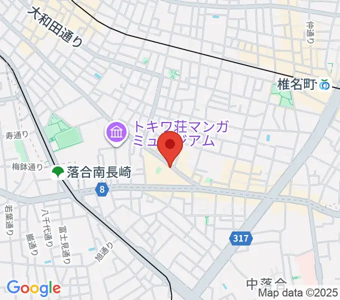 落合南長崎クラフトマンスタジオの地図