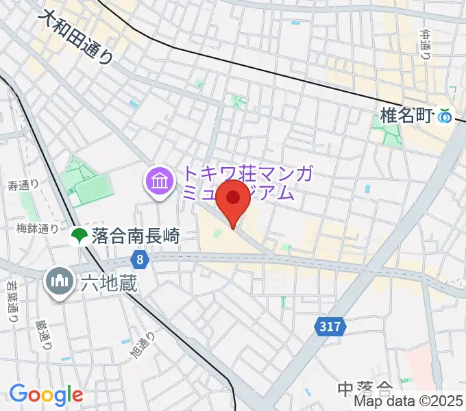 落合南長崎クラフトマンスタジオの地図