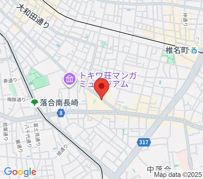 落合南長崎クラフトマンスタジオの地図