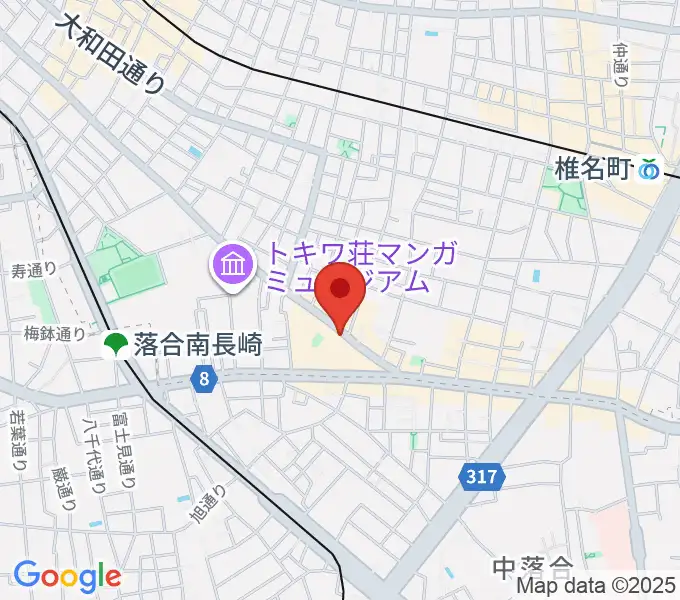 落合南長崎クラフトマンスタジオの地図