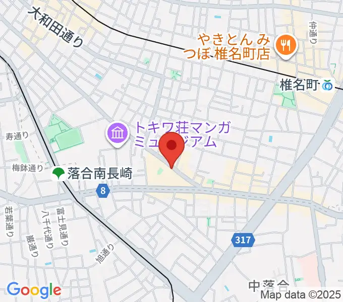 落合南長崎クラフトマンスタジオの地図