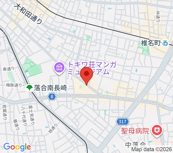 落合南長崎クラフトマンスタジオの地図