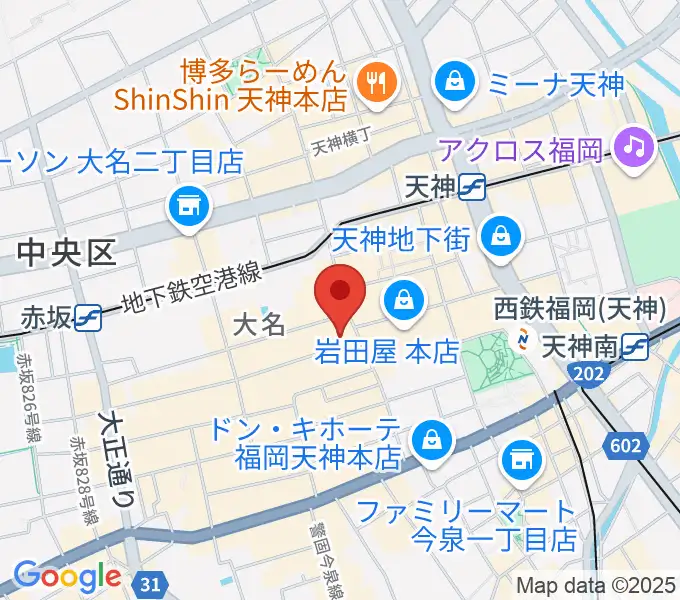 大名SQUARE GARDENの地図