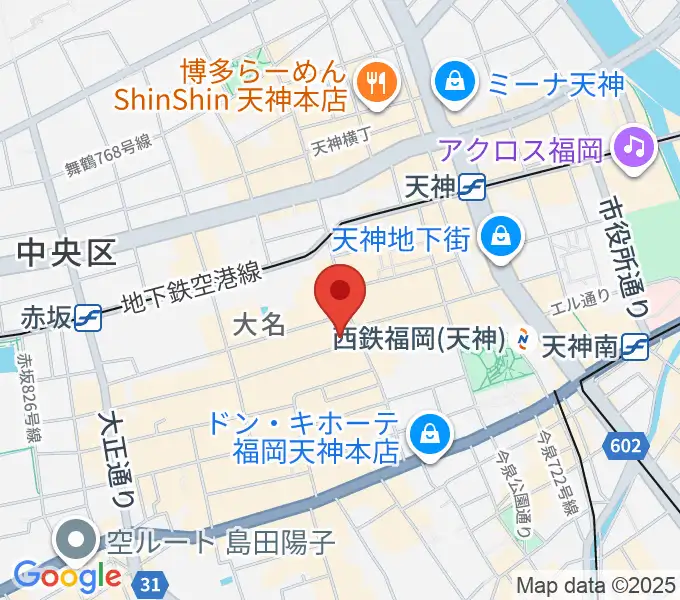 大名SQUARE GARDENの地図
