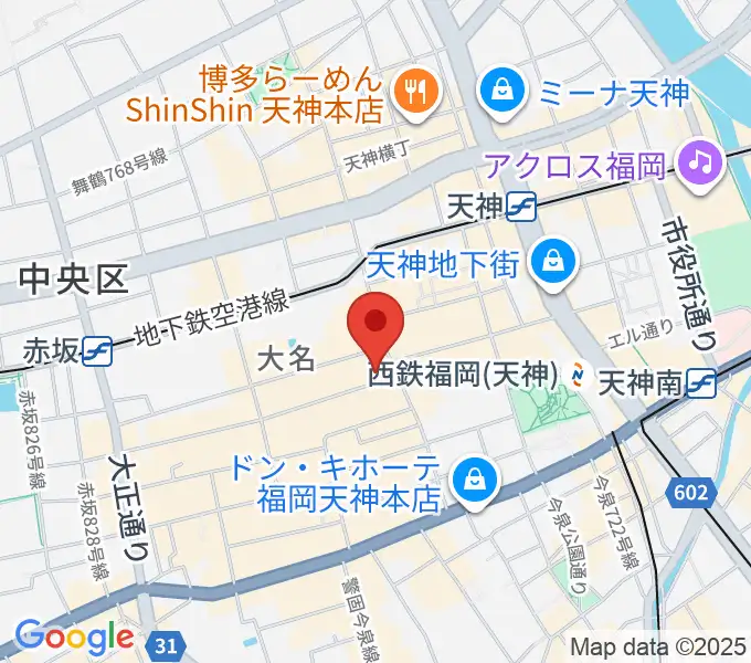 大名SQUARE GARDENの地図