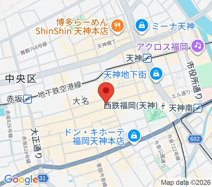 大名SQUARE GARDENの地図