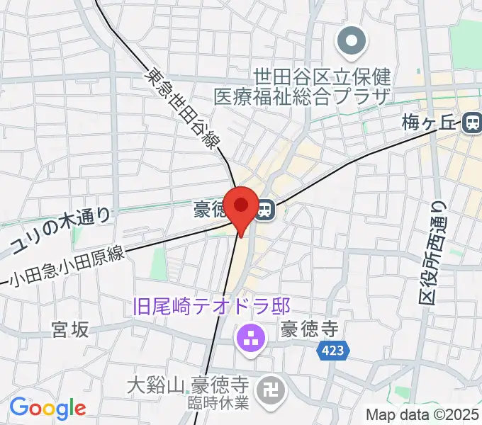 Leaf room 豪徳寺の地図