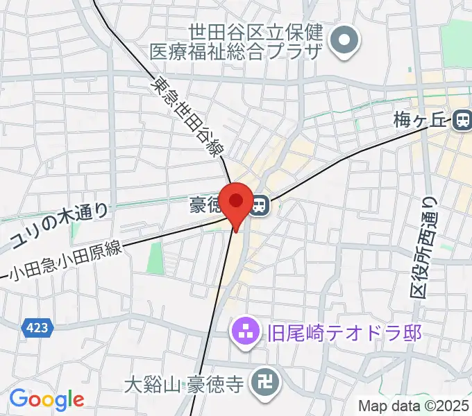 Leaf room 豪徳寺の地図