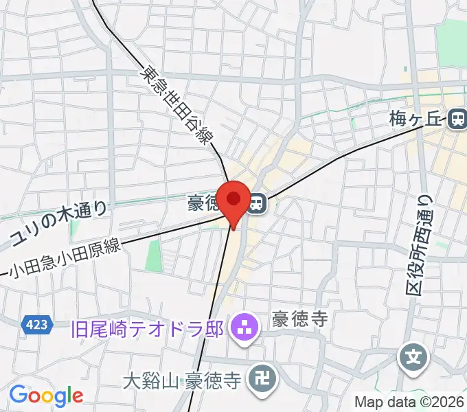 Leaf room 豪徳寺の地図