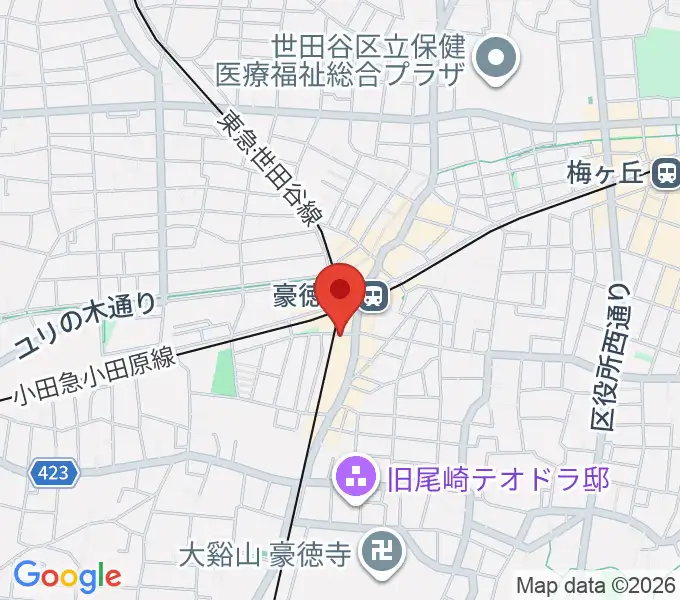 Leaf room 豪徳寺の地図