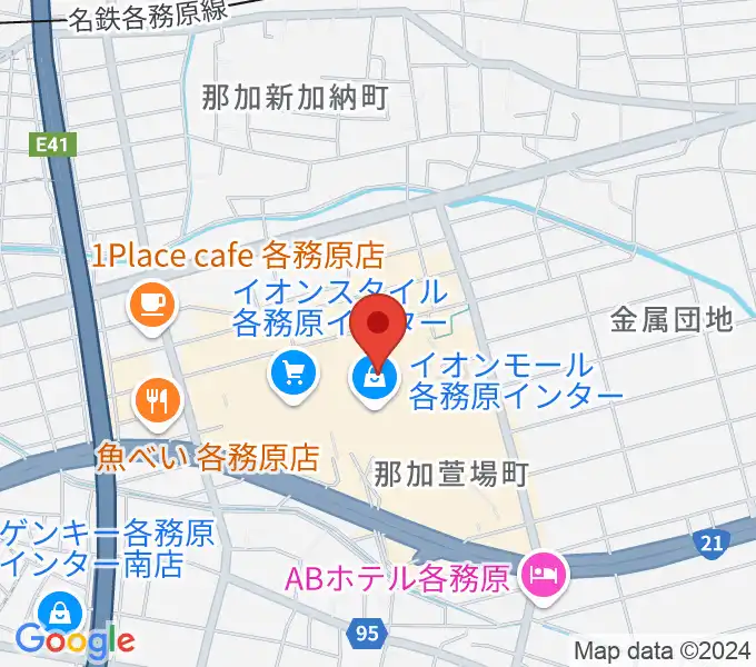 ロッキン岐阜店の地図