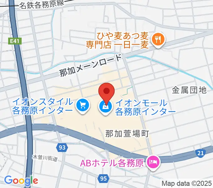 ロッキン岐阜店の地図