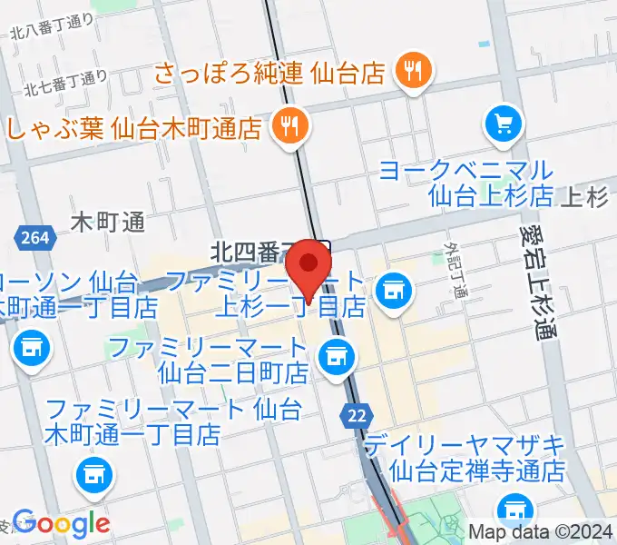 松尾弦楽器 仙台店の地図