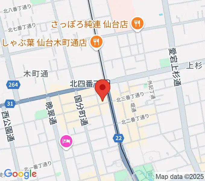 松尾弦楽器 仙台店の地図