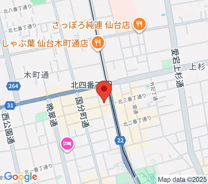 松尾弦楽器 仙台店の地図