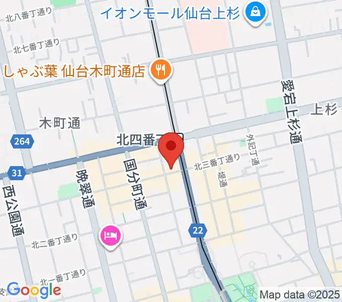 松尾弦楽器 仙台店の地図