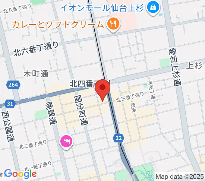 松尾弦楽器 仙台店の地図