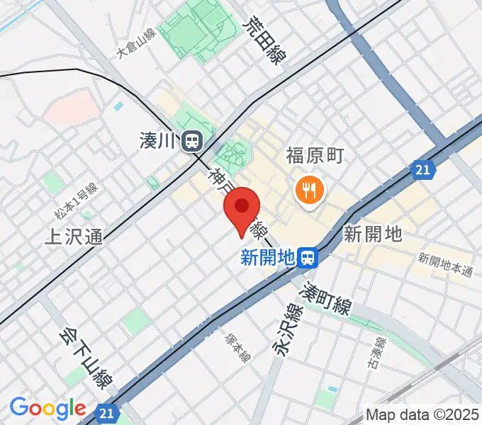 ダイヤ通音楽ホールの地図