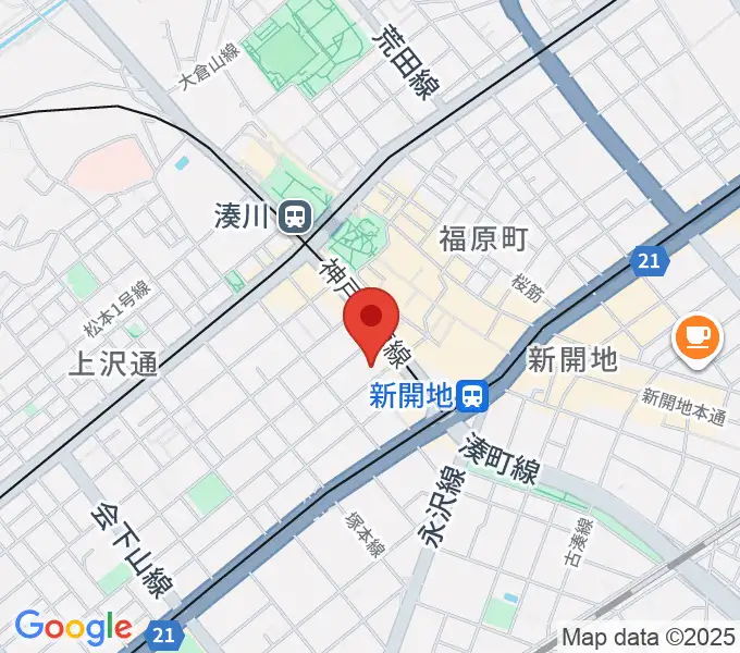 ダイヤ通音楽ホールの地図