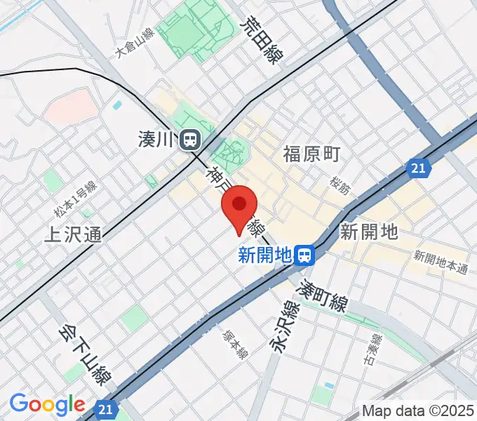 ダイヤ通音楽ホールの地図