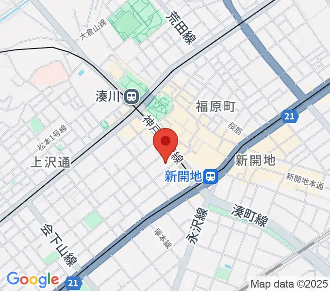 ダイヤ通音楽ホールの地図