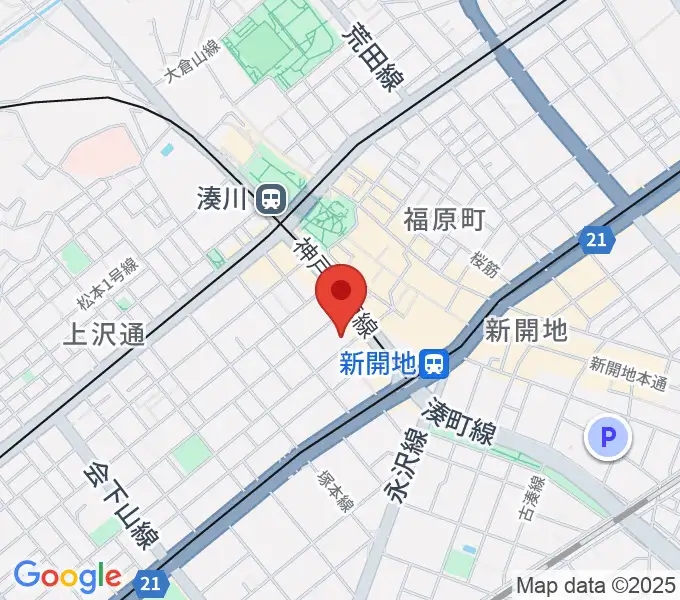 ダイヤ通音楽ホールの地図
