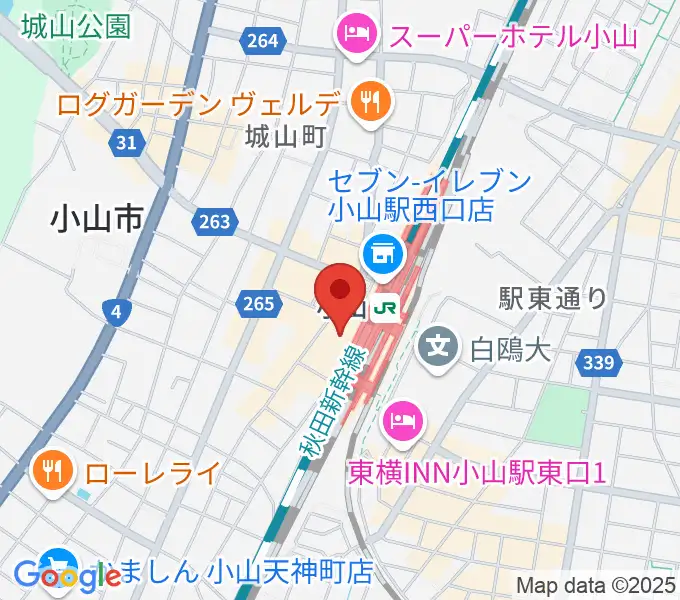 小山市立生涯学習センターの地図