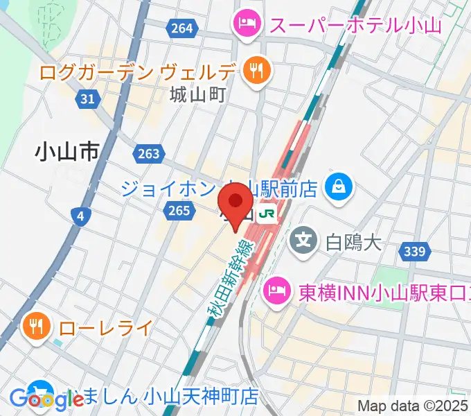 小山市立生涯学習センターの地図