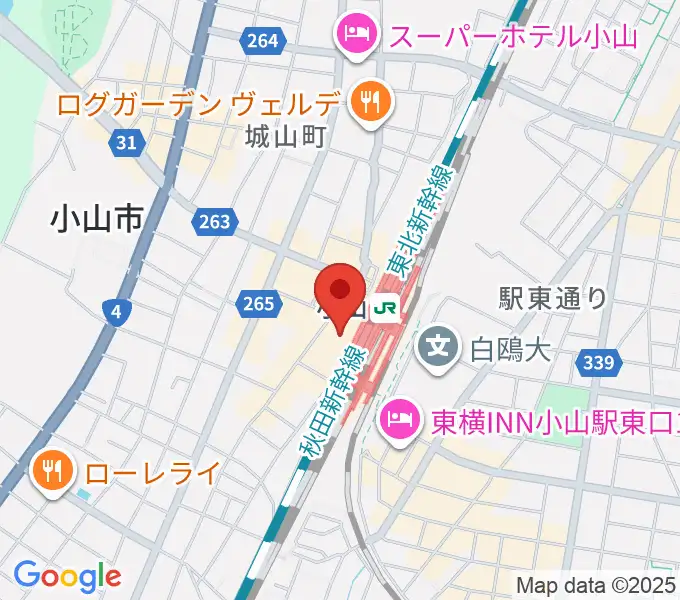 小山市立生涯学習センターの地図