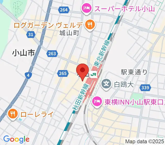 小山市立生涯学習センターの地図