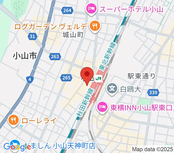 小山市立生涯学習センターの地図