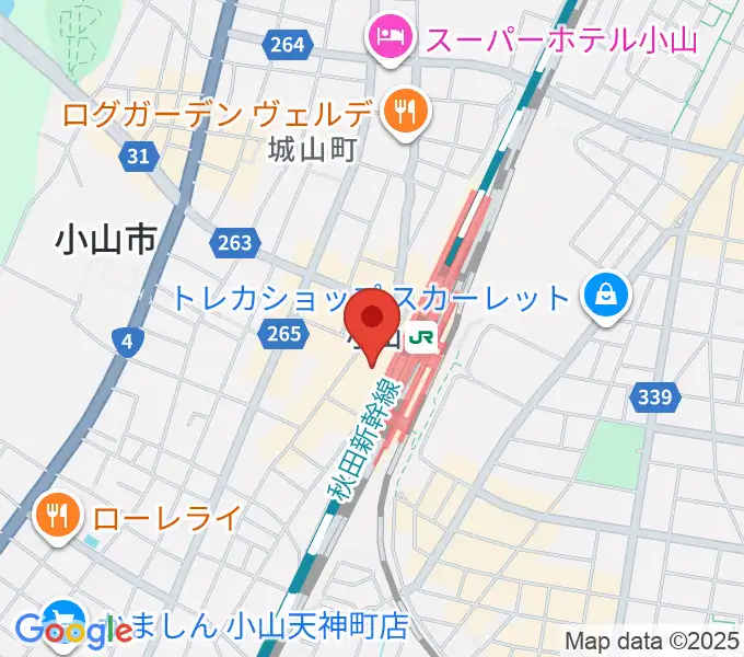 小山市立生涯学習センターの地図