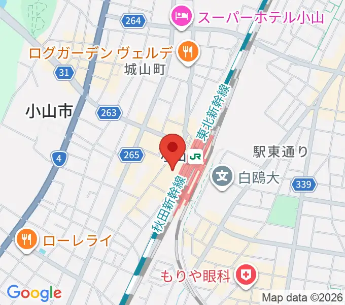 小山市立生涯学習センターの地図