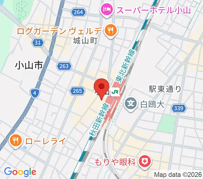 小山市立生涯学習センターの地図
