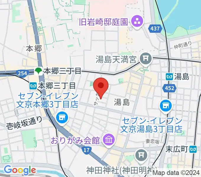 アムリタ・カスタム・ギターズの地図