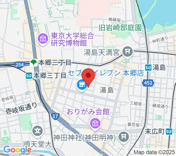 アムリタ・カスタム・ギターズの地図