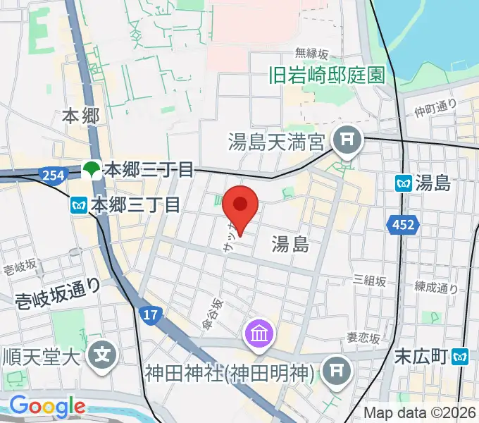 アムリタ・カスタム・ギターズの地図